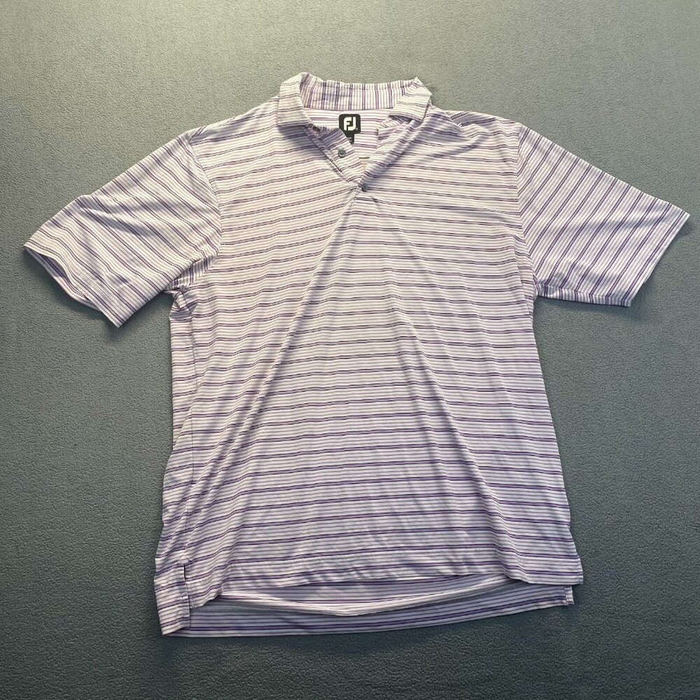 FootJoy men's polo shirt size XL Purple/White ,Golf,Stretch,Outdoor,Stretch‎